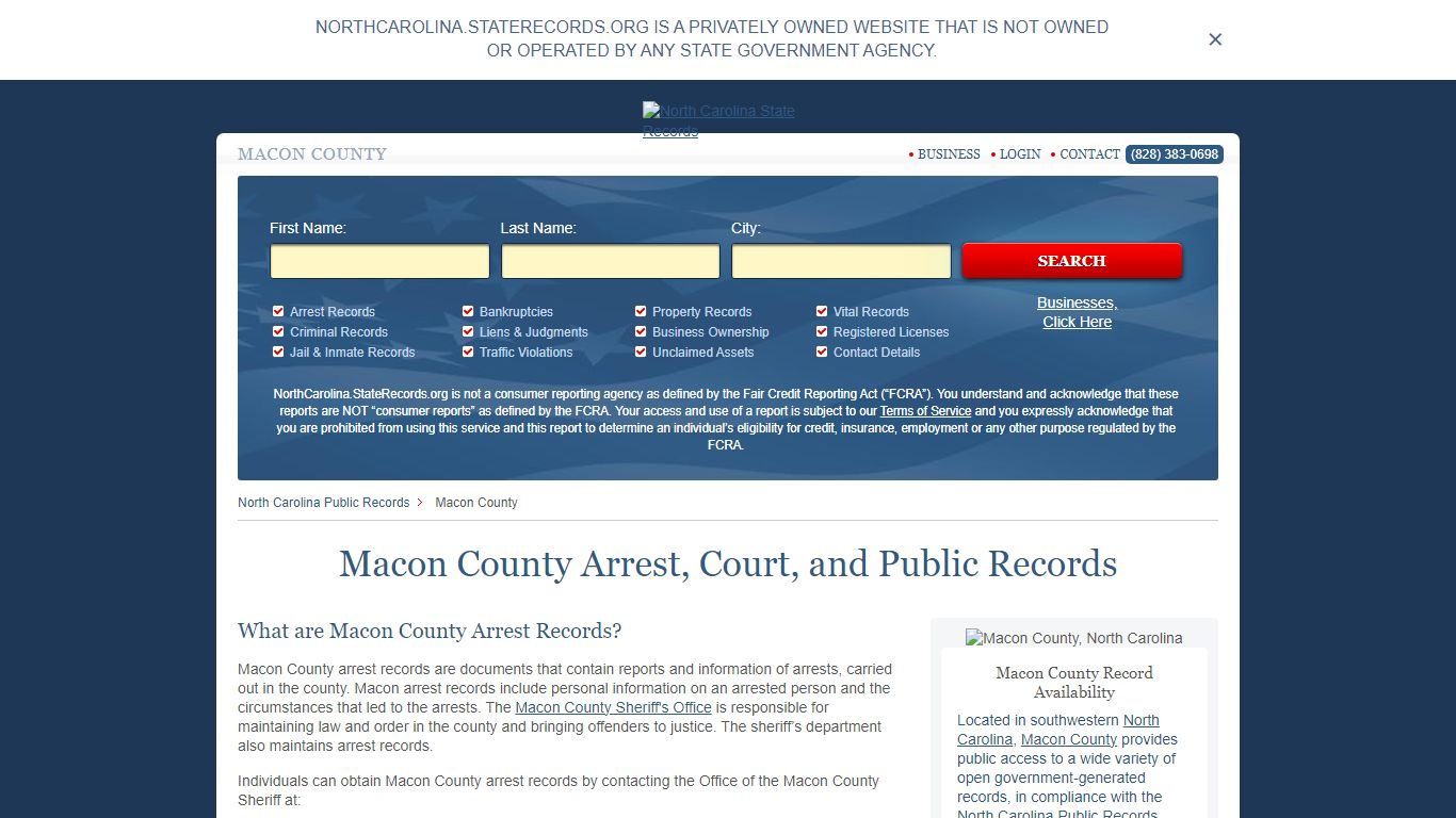 Macon County Arrest, Court, and Public Records
